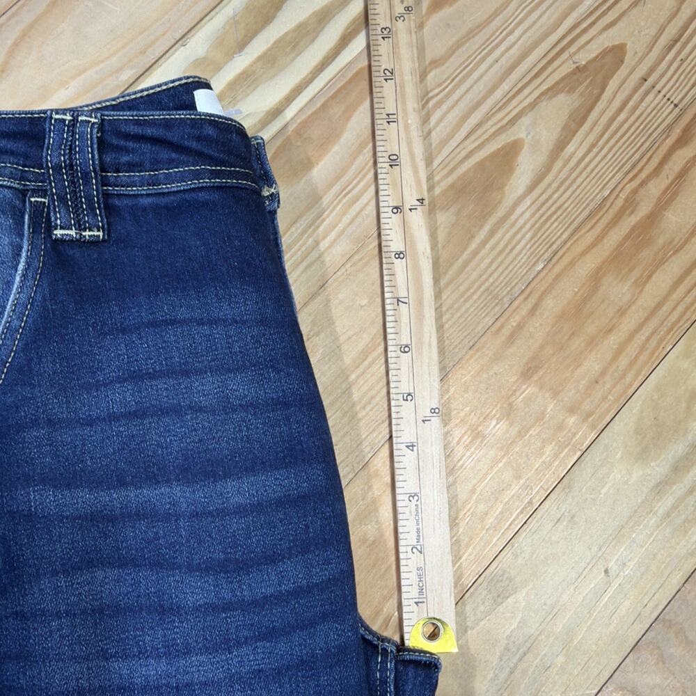 KANCAN High Rise Flare Bell Bottom Fringe Button Fly Distressed Jeans 7/27 NWT - Picture 10 of 10